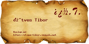 Ötves Tibor névjegykártya